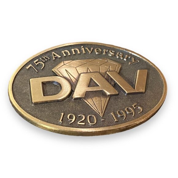 Disabled American Veterans 75th Anniversary Commemorative Metal Belt Buckle Rare - Picture 2 of 3